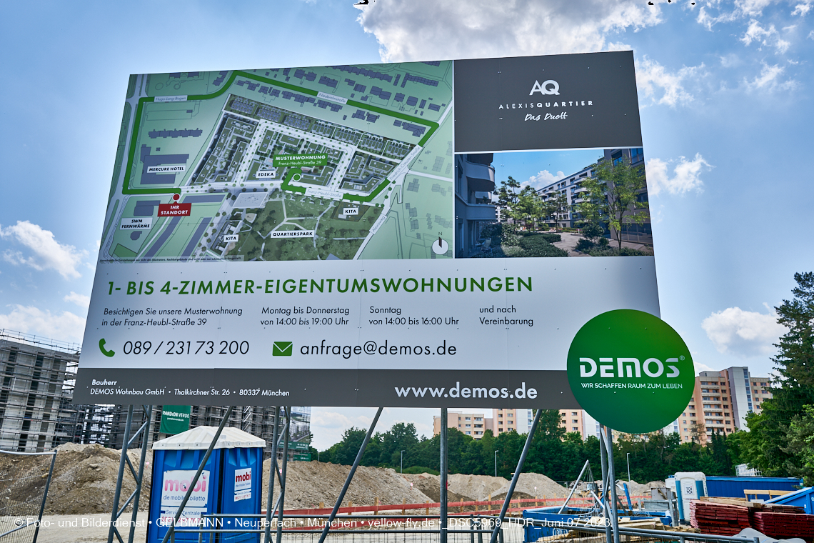 07.06.2023 - Neue Hinweistafeln für das Alexisquartier und Pandion Verde in Neuperlach in München 07.06.2023 - Neue Hinweistafeln für das Alexisquartier und Pandion Verde in Neuperlach in München